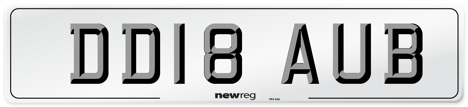 DD18 AUB Number Plate from New Reg